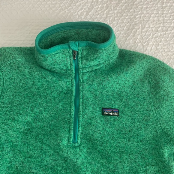 Patagonia Women’s Quarter Zip Better Sweater Green Medium - Picture 2 of 3